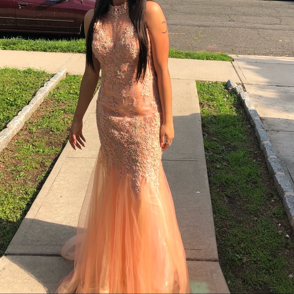 ELEGANT PEACH DRESS ✨